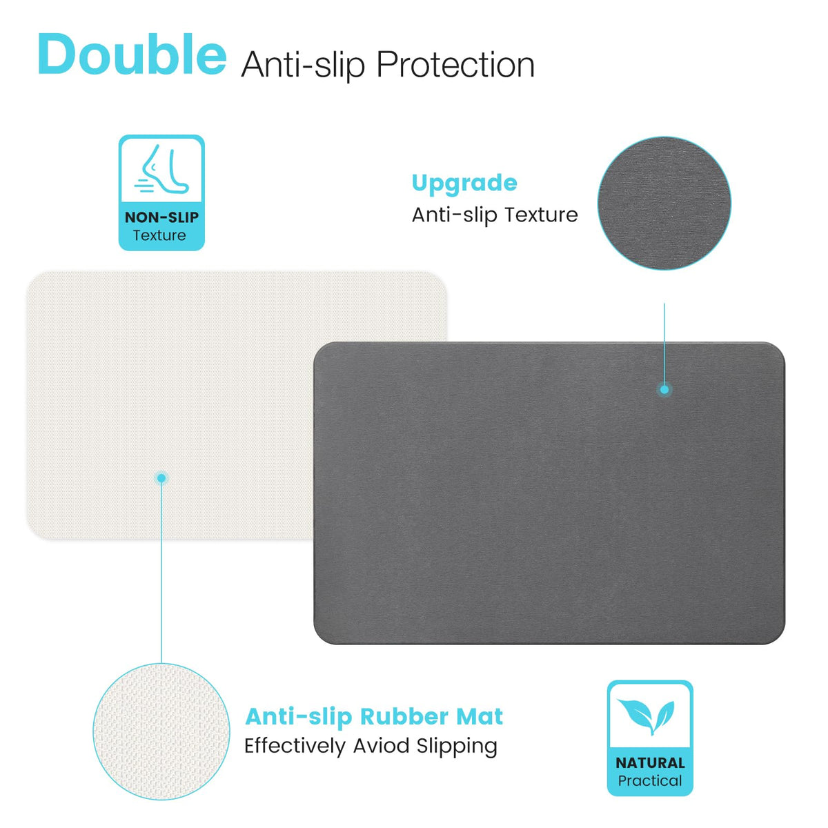 Greenturf diatomite mat dries quickly, reducing moisture on the floor