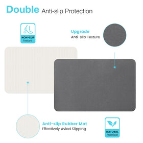 Greenturf diatomite mat dries quickly, reducing moisture on the floor