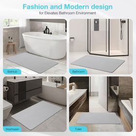 Greenturf eco-friendly diatomite material supports sustainable bathroom use.