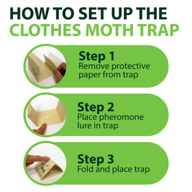Insects Limited Greenway traps provide odorless protection in a wardrobe.