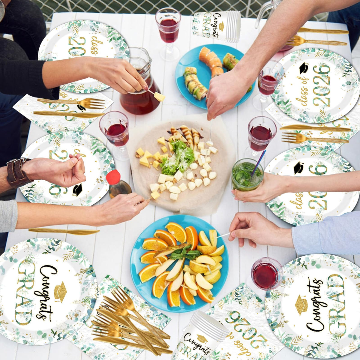 GREHUMOR sage green grad forks sturdy utensils for easy dining.