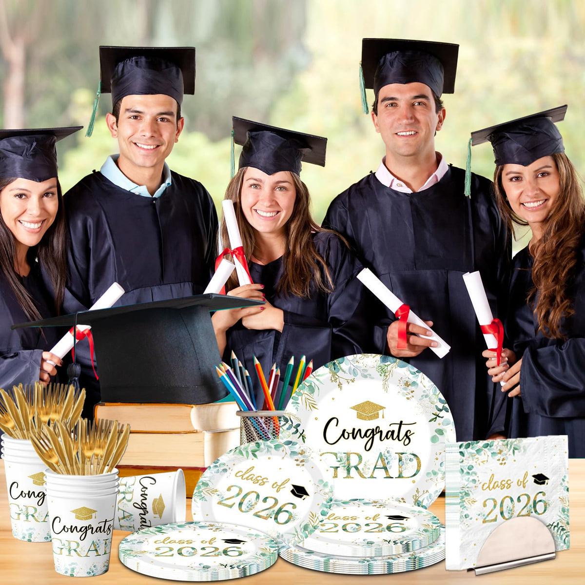 GREHUMOR sage green grad knives reliable utensils for cake and snacks.