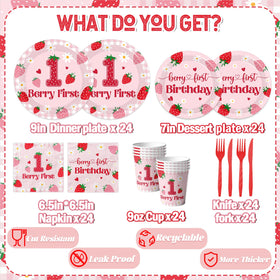 GREHUMOR strawberry patterned napkins add softness and practicality to party moments.