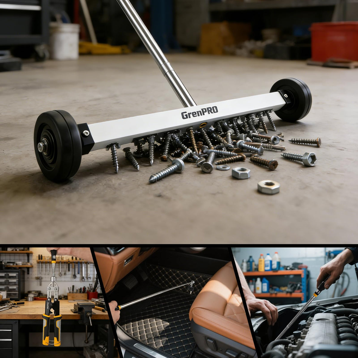 GRENPRO stainless steel construction with strong magnets for durability