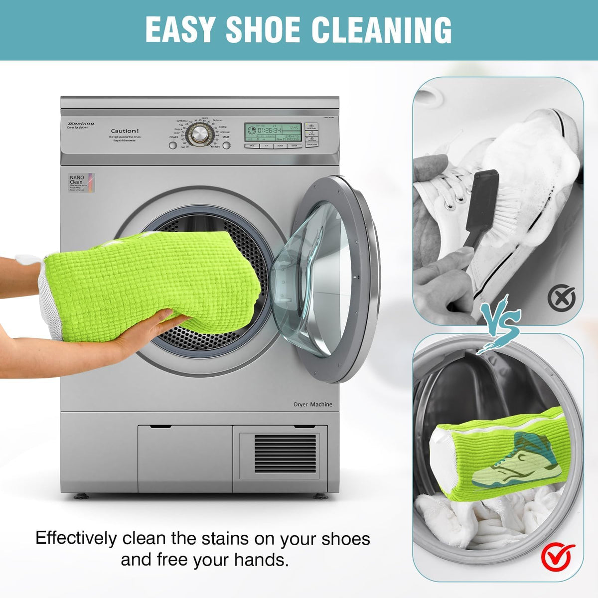 Durable stitching on Gripooaven shoe bag for long-lasting care