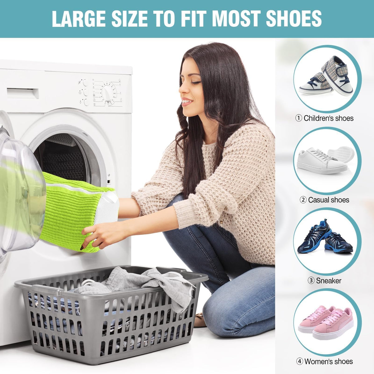 Large-capacity Gripooaven bag 39x19 cm for multiple shoes
