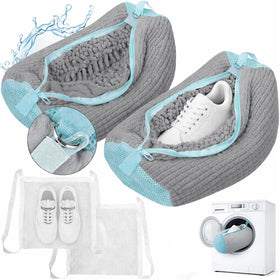 Gripooaven shoe washing bag 2-pack gray protects sneakers during washing