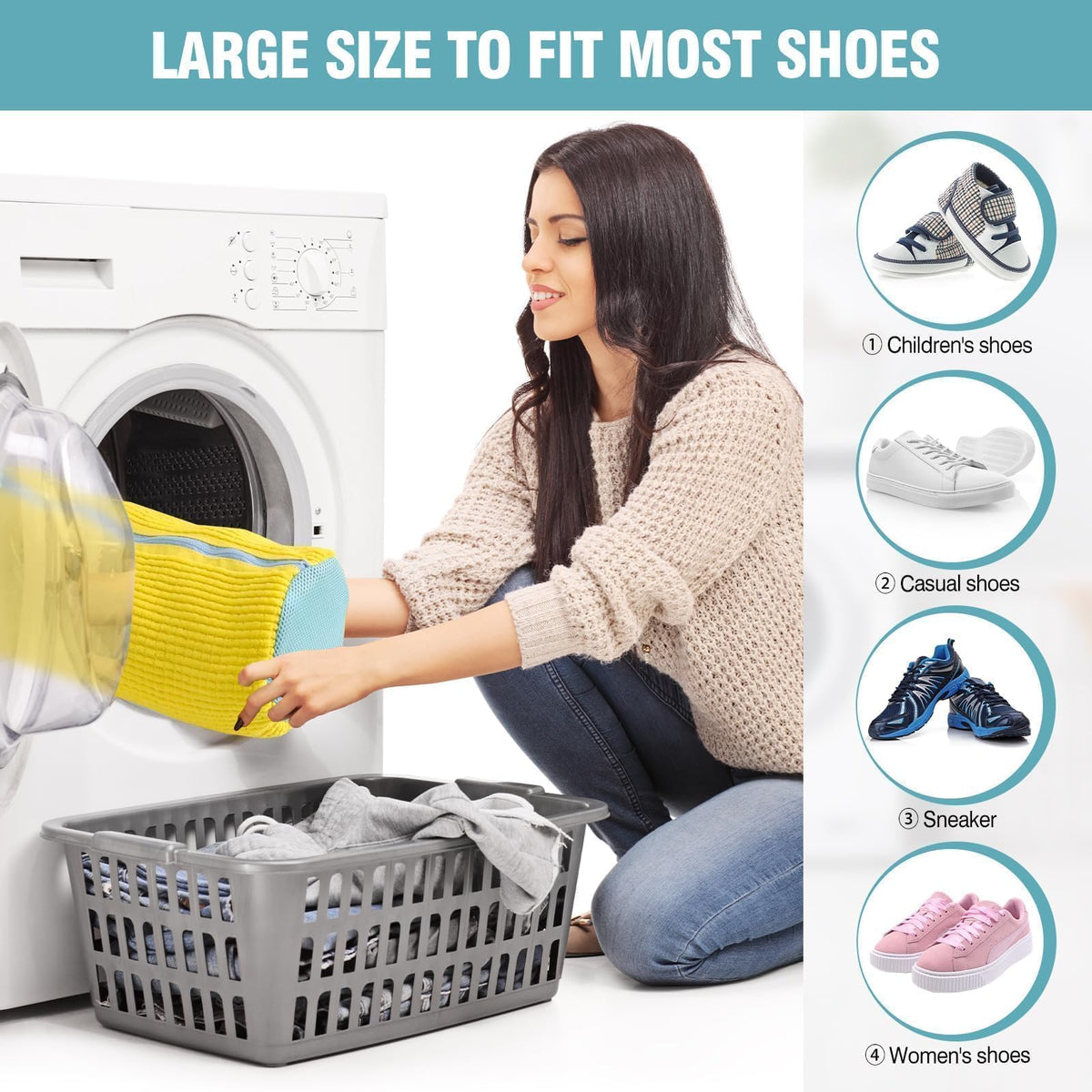 Gripooaven shoe bag yellow is compatible with most dryer doors