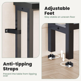 GRLEAF 4.9-foot power cord enables flexible placement without visible cords.