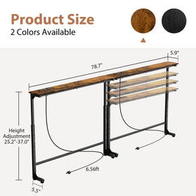 GRLEAF console table with power outlets and USB hub for convenient charging