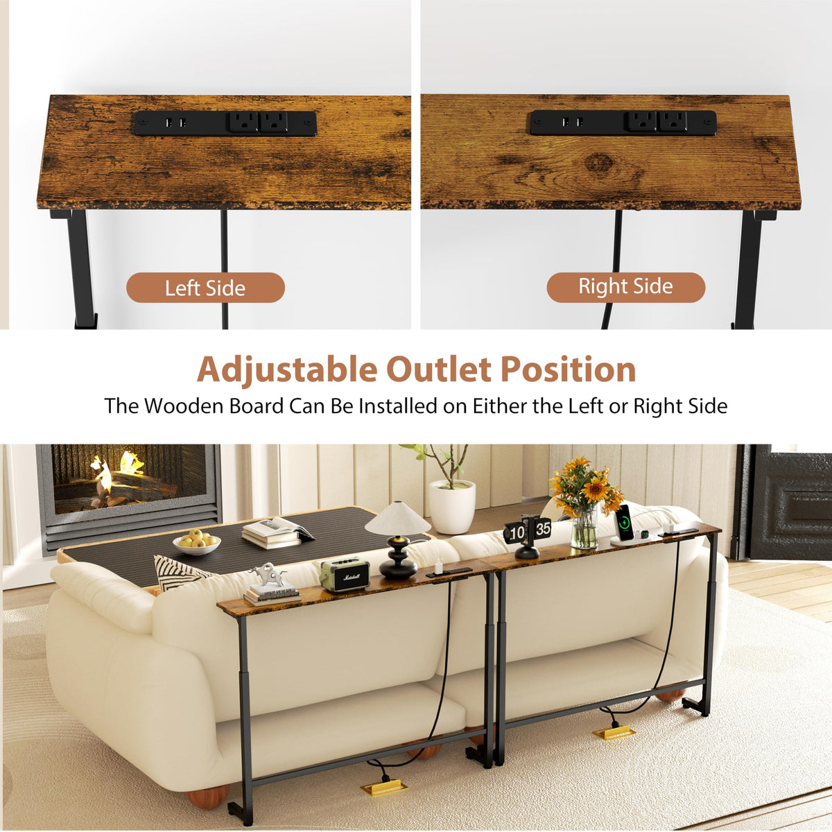 GRLEAF slim-profile console table ideal for entryways and small spaces