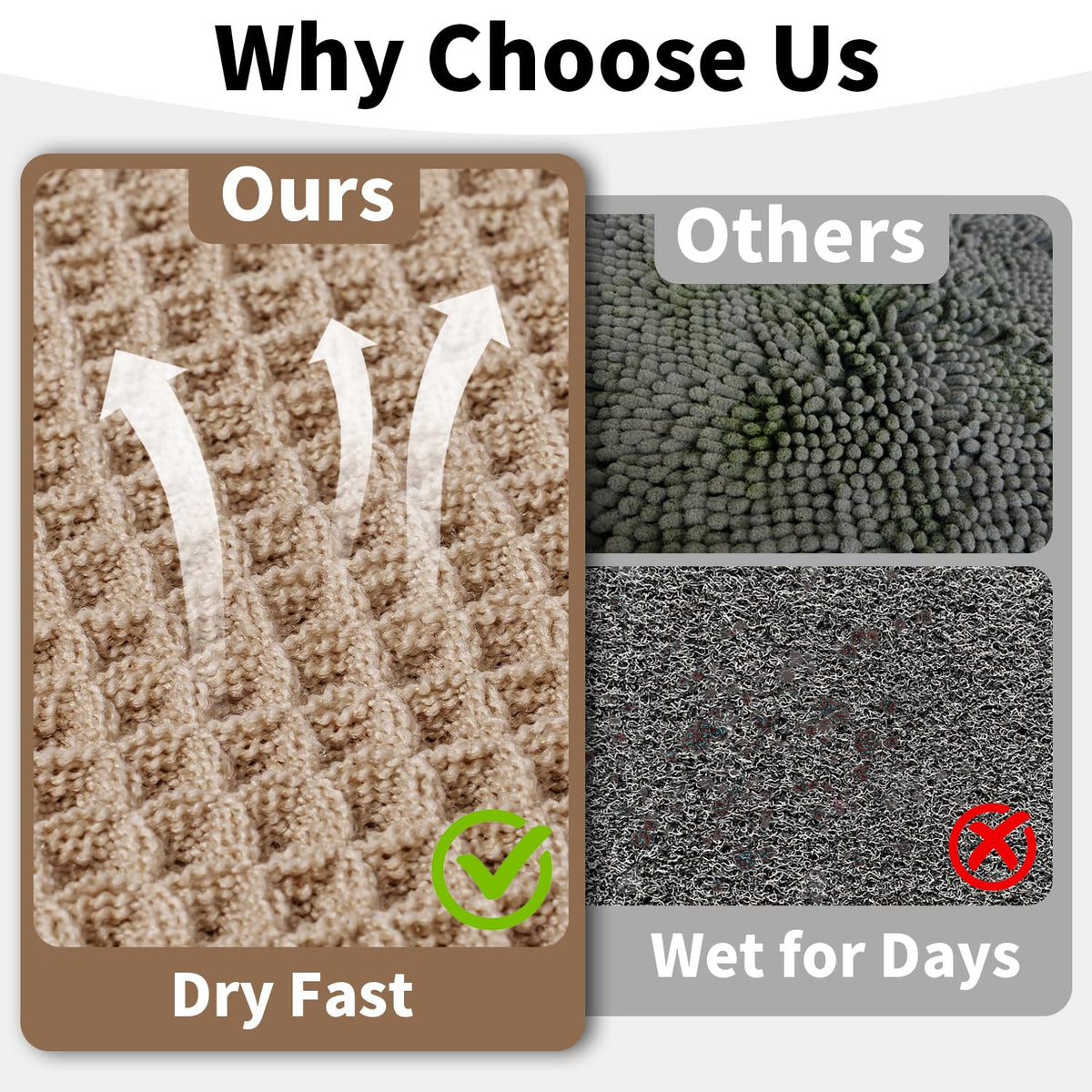 GRLYUH quick-dry waffle weave absorbs moisture quickly