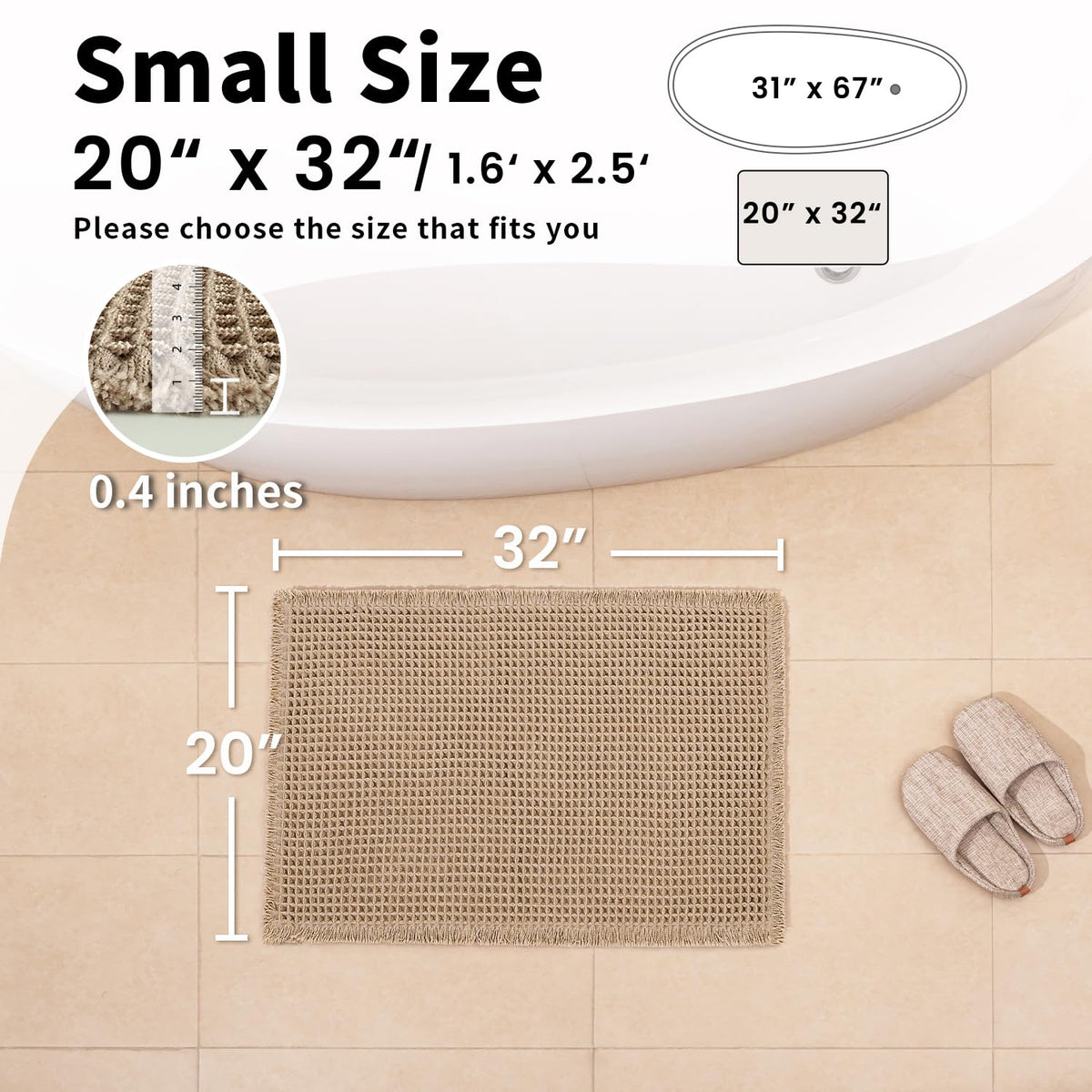 GRLYUH bath mat in a stylish bathroom adds cozy spa-like vibe