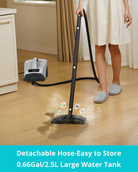 GROBELL detachable hose demonstrating flexible reach for sofas and interiors