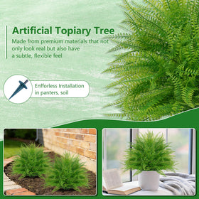 Grooy faux ferns feature fade-proof leaves for reliable color year-round.