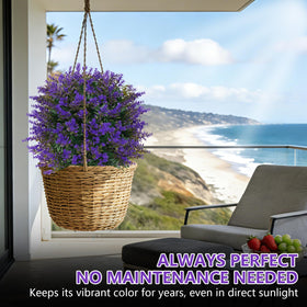 Grooy Lavender Topiary Ball two-pack provides cohesive indoor or outdoor greenery.