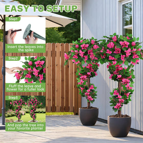 Grooy outdoor decor topiary displayed on a front porch