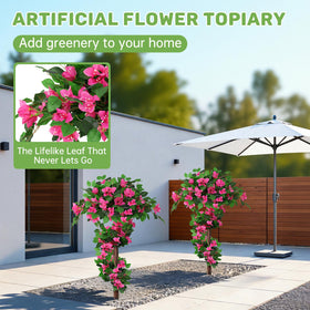 Grooy two-piece topiary framing an entrance focal point