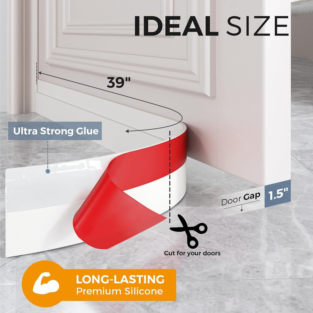 GroTheory door stopper reduces noise and dust intrusion in rooms