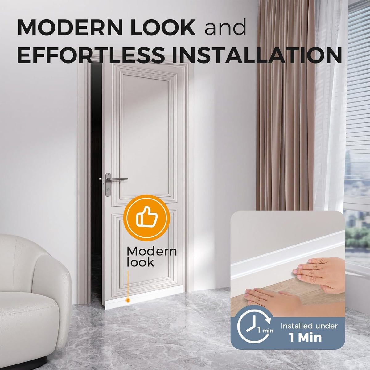 GroTheory easy-adhesive-install door seal for quick setup