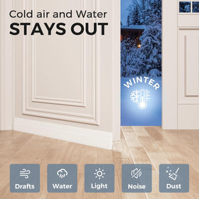 GroTheory under-door sweep 2in by 39in white improving insulation
