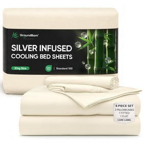 GroundBam silver-infused sheets close-up texture showing soft, gentle touch.