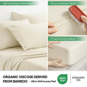 GroundBam king-size set arranged on bed for hotel-like comfort.