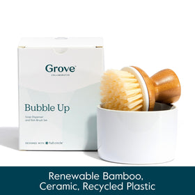 Grove Co Bubble-Up full set on sink shows compact kitchen organization.
