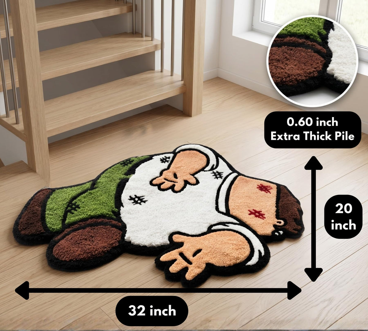 GROVETA dad-fun rug enhances living rooms and man caves with character.