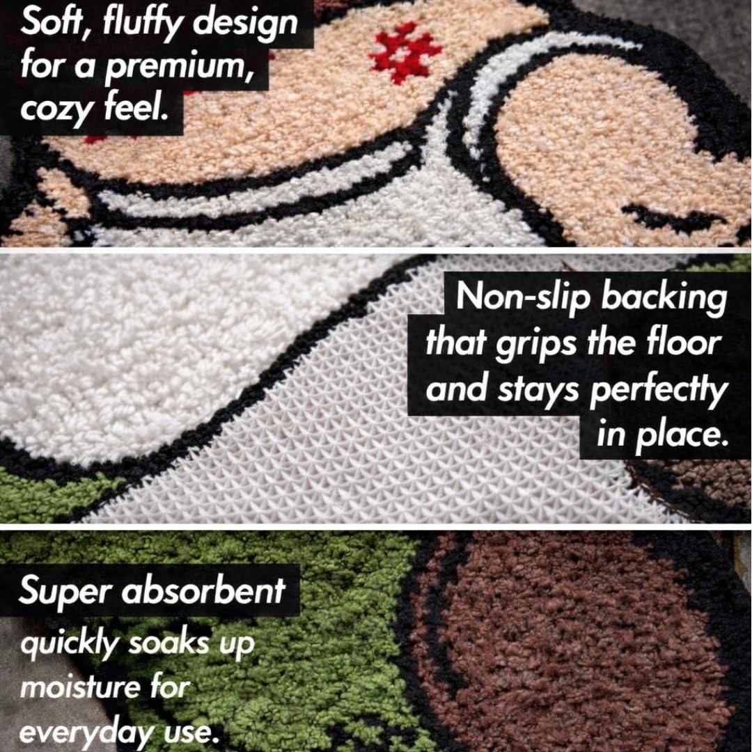 GROVETA durable-non-slip-base keeps rug in place during daily use.
