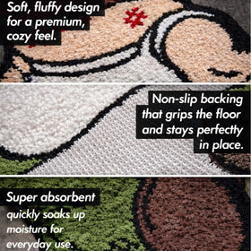 GROVETA durable-non-slip-base keeps rug in place during daily use.