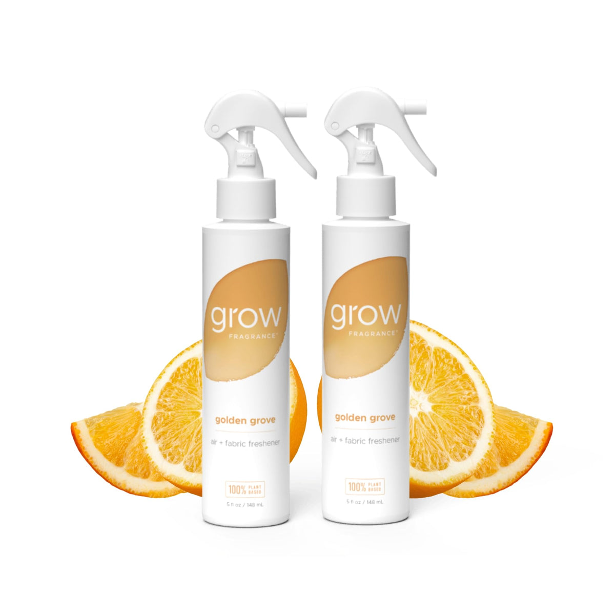 Grow Fragrance Golden Grove bottle 5 oz ready for freshening fabrics in closets.
