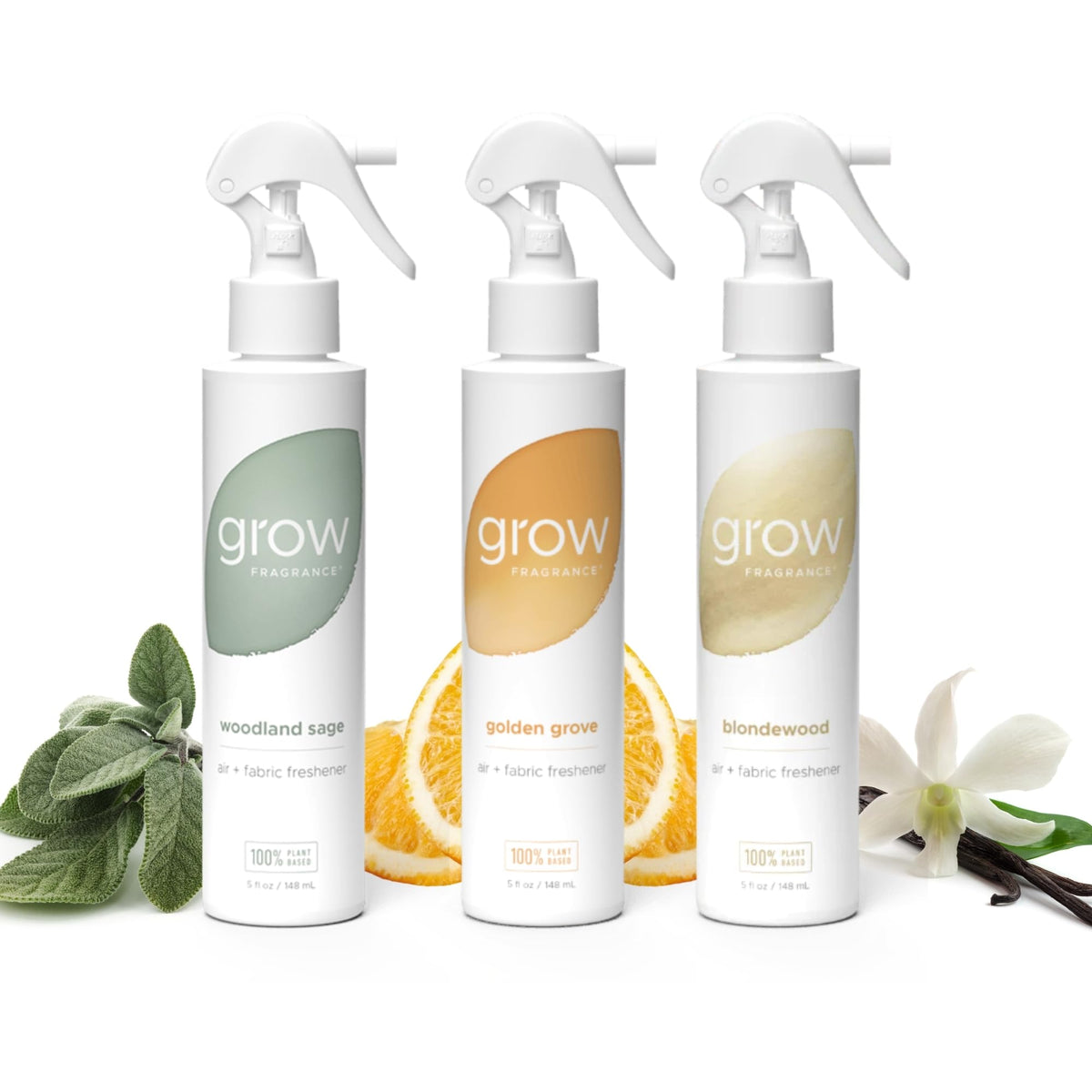 Grow Fragrance Golden Grove bottle for a fresh natural scent in any room.