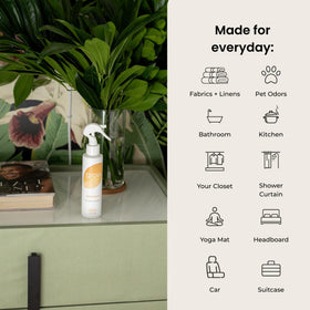 Grow Fragrance Golden Grove room spray creates a vibrant citrus-green ambiance.