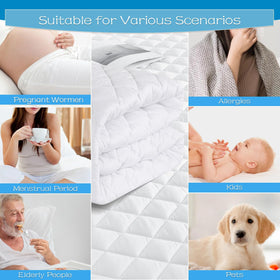 GRT Skirted fit up to 6 inches keeps mattress coverage snug.