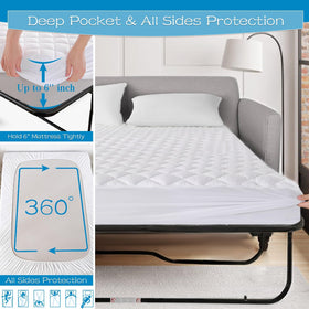 GRT Machine-washable mattress pad for easy care and long-lasting protection.