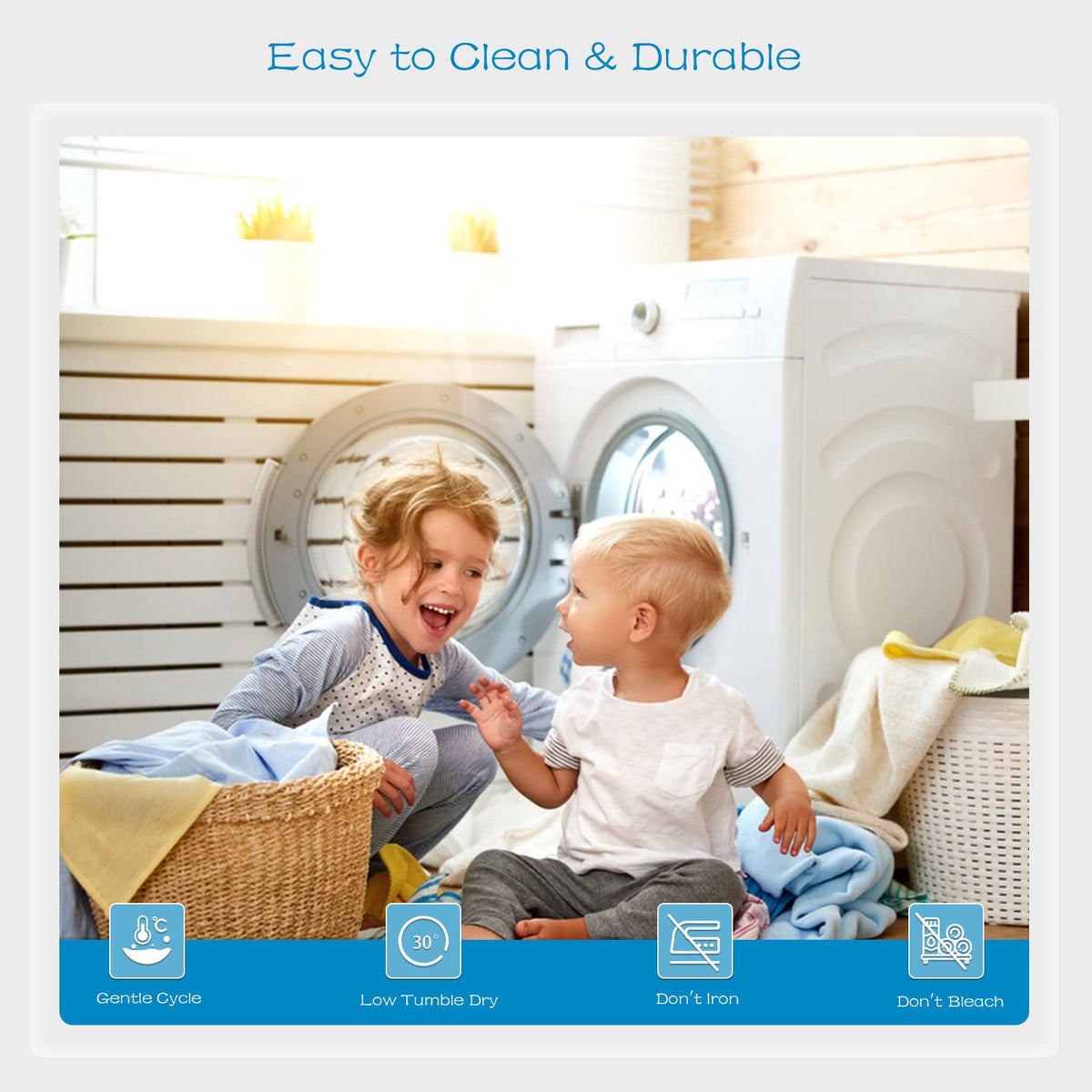 GRT machine-washable twin protector is easy to clean