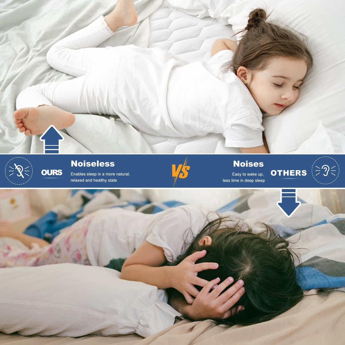 GRT Twin XL Mattress Protector close-up of quilted fabric and breathable texture