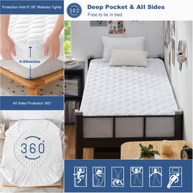 GRT Twin XL Mattress Protector waterproof membrane detail highlights protection against spills