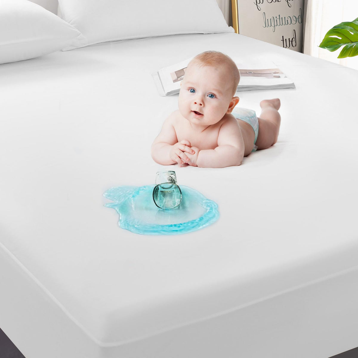 GRT queen mattress protector top fabric supports breathability and comfort