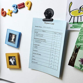 Grtard black magnetic clip set ideal for kitchen and office storage.
