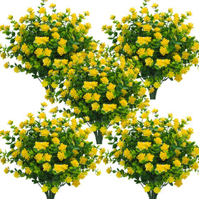 Grunyia yellow eucalyptus porch display for outdoor ambiance.