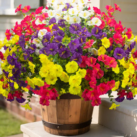 Grunyia 16 bundles morning glory close-up with lifelike petals for outdoor decor