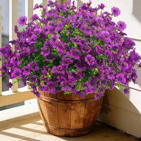 Grunyia 20 bundles outdoor artificial flowers with UV resistance for sunlit spaces