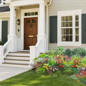 Grunyia all-weather durability survives sun and rain for patios and gardens.