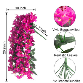 Grunyia artificial bougainvillea trailing vines with lifelike color.
