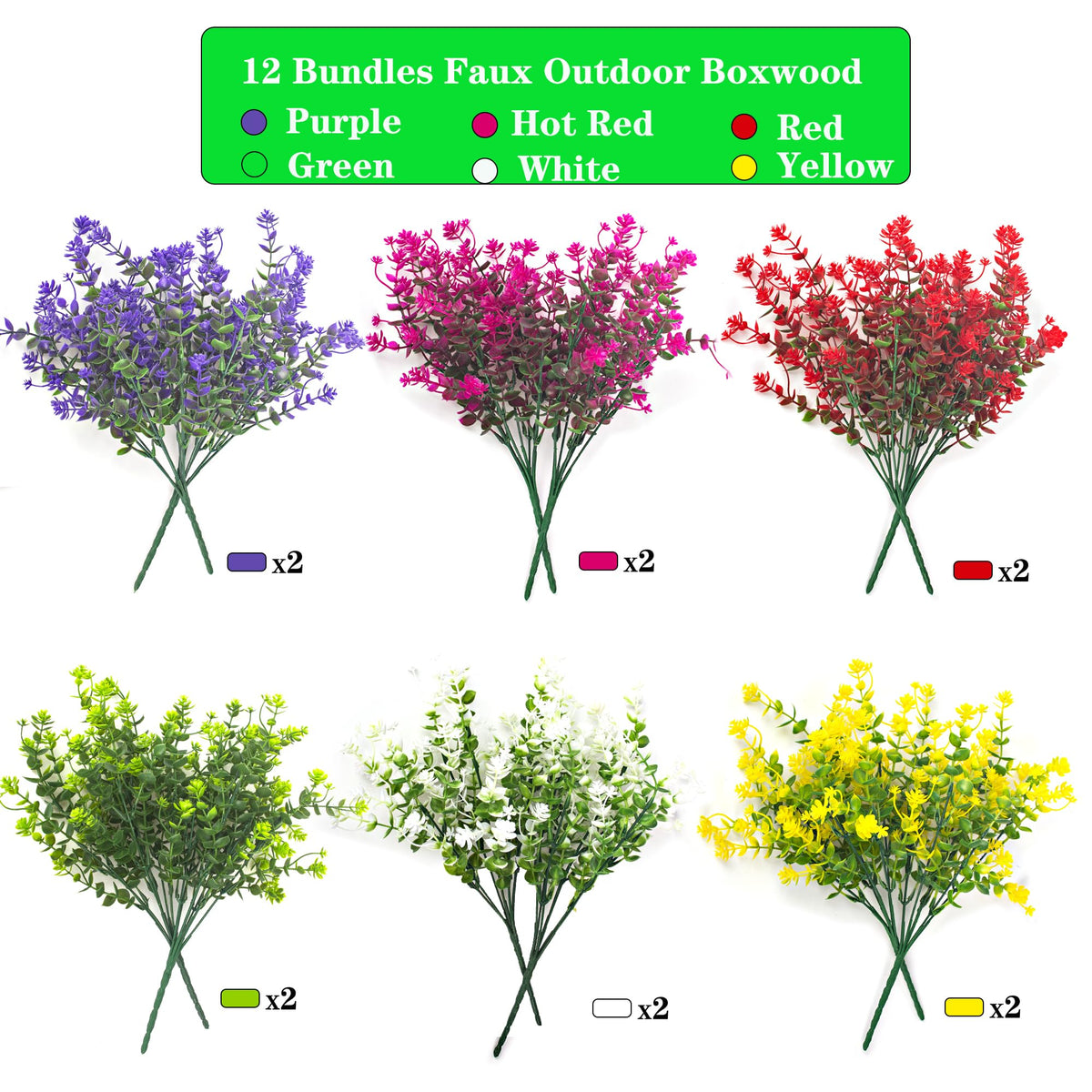 Grunyia 12-bundle arrangement brightens a porch with lasting, fade-resistant color.