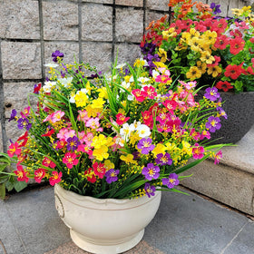 Grunyia artificial flowers lifelike leaves texture enhances realistic home greenery for any setting