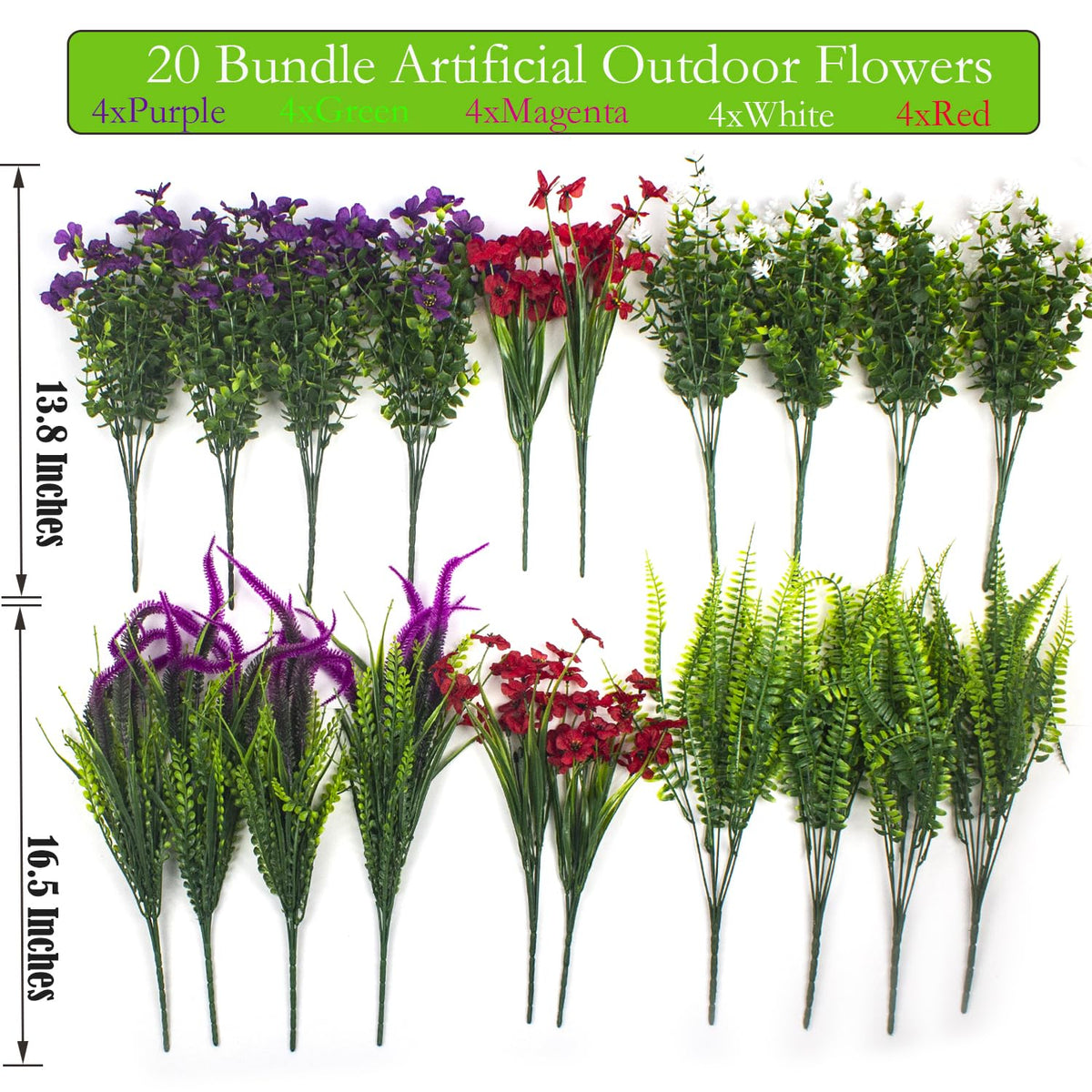 Grunyia artificial flowers with lifelike petals add vibrant, maintenance-free charm to porches.