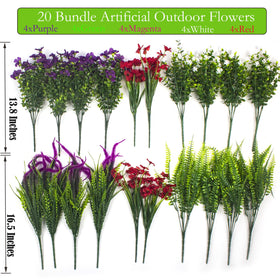 Grunyia artificial flowers with lifelike petals add vibrant, maintenance-free charm to porches.